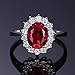 Jewelrypalace Kate Middleton's Princess 2.1ct Ruby Engagement Ring 925 Sterling Silver