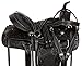 AceRugs Black Horse Saddle Western Endurance Riding Pleasure Trail Hand Tooled Leather TACK Package Full Quarter Bars (Black, 17)thumb 1