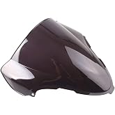 Luckmart Motorcycle Front Windshield Wind screen Double Bubble Compatible for Suzuki Hayabusa GSX1300R 1999 2000 2001 2002 2003 2004 2005 2006 2007 Black