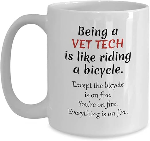 Amazon Com Vet Tech Coffee Mug Veterinary Technician Mug Future Veterinarian Veterinary Tech For Vet Tech Men And Women 15 Oz Kitchen Dining