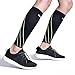 Bracoo Compression Shin Splints Leg Sleeves - Men, Women, Cycling, Running, Basketball, Strength Training, Nursing, Maternity and Various Sporting Activities, LE70, Yellow Accent, Medium