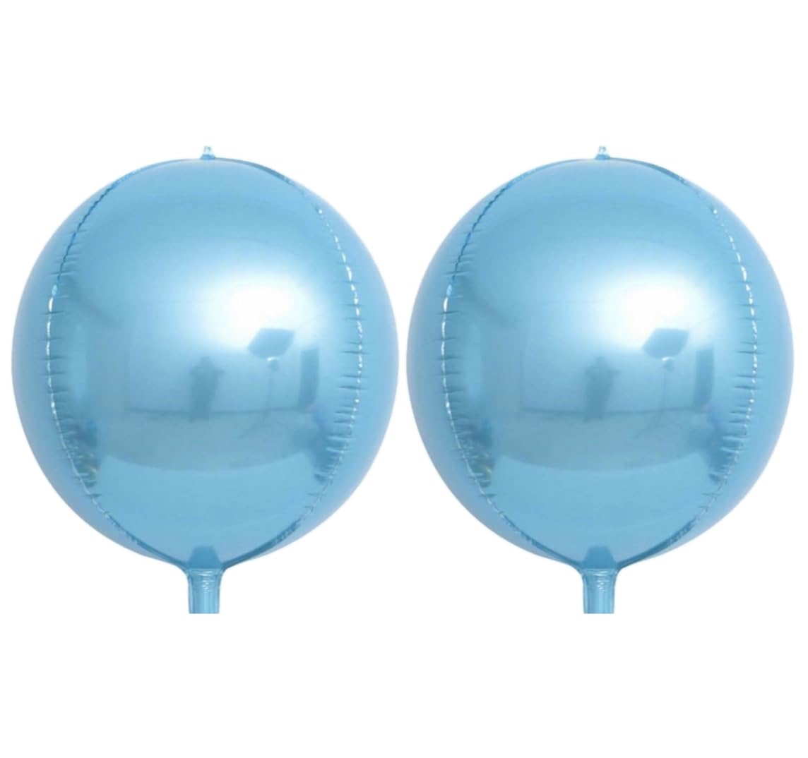 Light Blue 4D Foil Balloon, 55cm (2 pack) — image 1