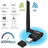 Wireless Adapter to Usb Long Range WIFI Adapter Dual Band 5Ghz for Desktop / Laptop with Windows xp / 7 / 8 / 10 Mac 10.6-10.13