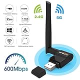 Wifi  Adapter Dual Band 5ghz 600mbps wireless adapter for Desktop Laptop with Windows xp / 7/8 / 10 Mac 10.6-10.13