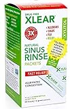 Xlear Sinus Rinse Packets for Neti Pot (50 Count): Xylitol Saline Nasal Irrigation Premixed Refills - Revolutionary Formula for Congestion Relief, Stuffy Nose, Sinusitis, Colds, Allergies, Rhinitis