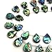 HAAMIIQII 10x14mm Flat Teardrop Natural Abalone Shell Beads Loose Gemstone Beads for Jewelry Making Strand 15 Inch (28pcs)