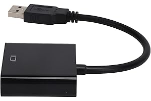 Dioche 15 Pin to USB3.0 to VGA Converter - 5Gbps HD 1080P Adapter Cable - 15Pin Female External Video Card for MultiDisplay a