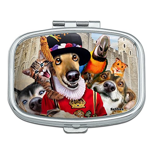 Tower of London England Britain Selfie Dogs Cats Rectangle Pill Case Trinket Gift Box