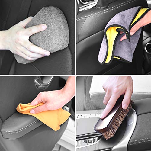 Leather Cleaning and Care Tool Kit, Used with Leather Seat Cleaner and