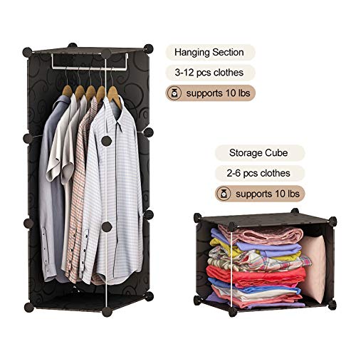YOZO Portable Closet Wardrobe Modular Cube Storage Organizer Plastic