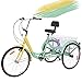VANELL 7/1 Speed Tricycle Adult 20/24/26 in Trike Cruise Bike 3 Wheeled Bicycle W/Large Size Basket for Women Men Shopping Exercise Recreation (Cyan-Yellow, 7 Speed – 26″)thumb 1
