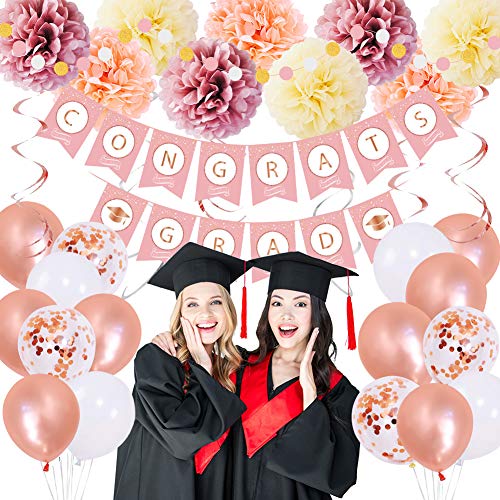 Rose Gold Graduation Decorations 2021, Graduation Gifts for Her 2021