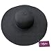 Ayliss Women Floppy Derby Hat Wide Large Brim Beach Straw Sun Cap Black