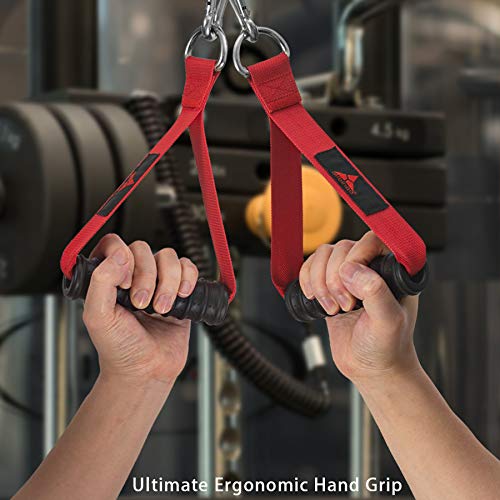 Ultimate Cable Machine Attachment Handles,Heavy Duty Resistance Bands Exercise Handle Grips with