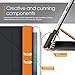 iPad Air 2 Case, Apple iPad Air 2 Case, rooCASE Origami Ultra Slim Fit Thin Lightweight Shell PU Leather Folio Case with Auto Sleep Wake Smart Cover, Black / Orange (will NOT fit New iPad 2017)