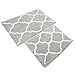 U'Artlines 2 Piece Doormat Area Rug Resist Dirt Decorative Non Slip Floor Mats Low-Profile Machine Washable Indoor Outdoor for Front Door Entryway Kitchen Bathroom (17.7x25.6+20.9x33.9, Gray)