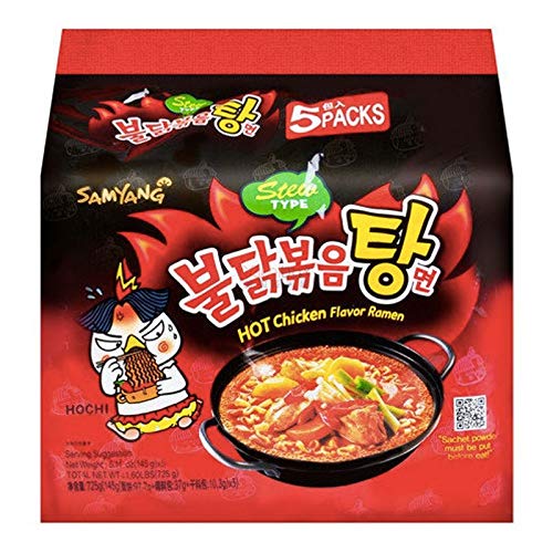 Samyang Stew Type Fire Chicken Buldak, 145g - Pack of 5: Amazon.in ...