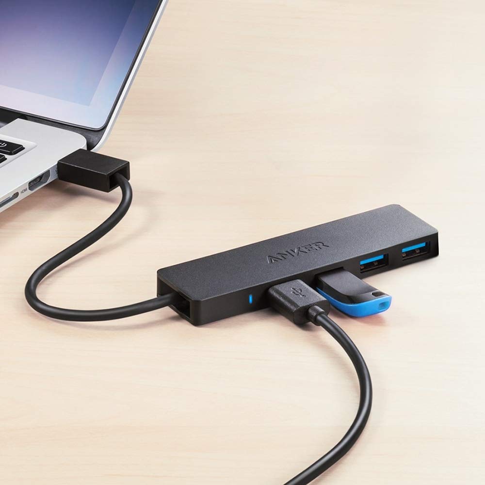 Anker 4Port USB 3.0 Ultra Slim Data Hub for Macbook, Mac Pro/mini