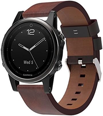 CMBro Soft Leather Material Strap Watchband For Garmin Fenix 5S Watch band