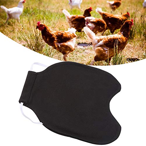 Aigid Hühnersattel Henne Schürze, Pet Feather Protection Fixer Rückenflügel Protector Henne Hühnersattel Schürze Doppeljacke(Schwarz) – Bild 6