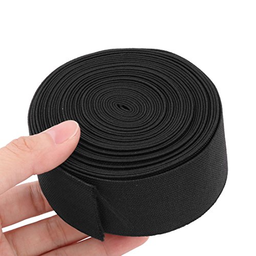 uxcell Polyester Tailoring Sewing Waistband Handicraft Elastic Band Strap 6 Yards Black