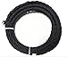 AIMFIELD 25 feet Black Twisted Cloth Covered Wire,3-Conductor 18-Gauge Antique Industrial Fabric Electrical Cord Cable,Vintage Style Lamp Cord strands