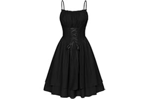 Scarlet Darkness Renaissance Dress Women Chiffon Spaghetti Strap Corset Dress