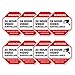 Video Surveillance Sign 10 Pack, CCTV 24 Hour Warning Sticker Door Window Yard Sign, Indoor & Outdoor Use (2-6x6