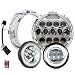 7 inch LED Headlight Fog Passing Lights DOT Kit Set Ring Motorcycle Headlamp Ring for Harley Davidson Touring Road King Ultra Classic Electra Street Glide Tri Cvo Heritage Softail Deluxe Fatboy-Chrome primary