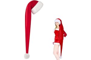Long Santa Hat Christmas Overlength Plush Christmas SantaClaus Hats Cap Xmas Long-Tail Cap 5Feet Thicken Xmas Hats