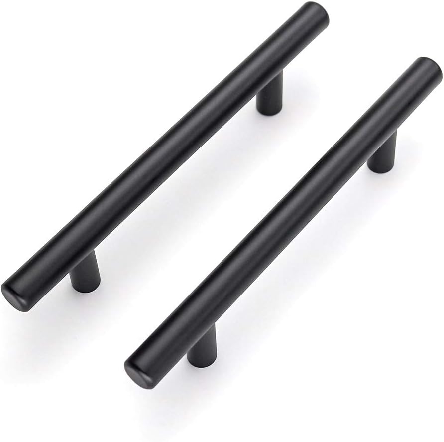 homdiyCabinet Handles Black Drawer Pulls - HD201BK Cabinet Door Handles 4in Hole Centers Cabinet Hardware Modern Cabinet Pulls for Kitchen Cabintes