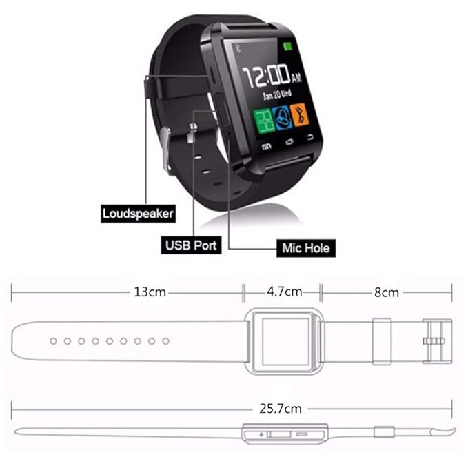 WATCH Pantalla táctil de Moda Smartwatch U8 Bluetooth Smartwatch ...