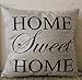 CoolDream Home Sweet Home Square Pillow Cover Cushion Case Toss Pillowcase(18