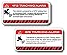 (5 Pack) Combination Pack of 24 Hour Monitoring - This Vehicle Protected by GPS Tracking Warning Signs - Decal Self Adhesive Sticker Vinyl Decal — UV Resistent