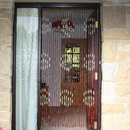 Provence Beaded Bamboo Door Curtain 31 Strands Summer Fly Curtain