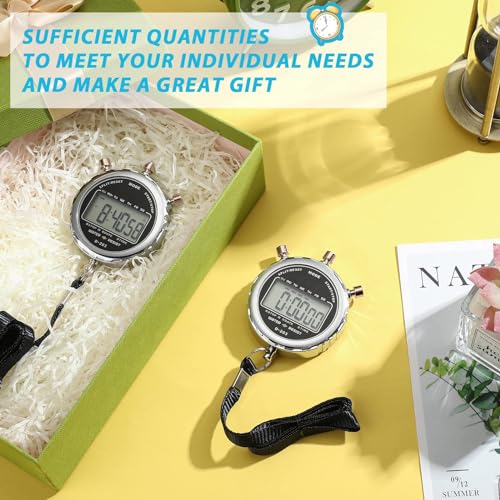 MAKINGTEC Digital Stopwatch, Metal Waterproof Stop Watch, Sports Stopwatch Timer 1/100th Second Handheld Chronograph with Large Display Shockproof Stopwatch for Coaches Swimming Training Competition
