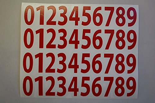 0-9 Numbers Vinyl Sticker Decals Set Of 40 Pick Color & Size 1/2" To 12" (V446) (3", Black)