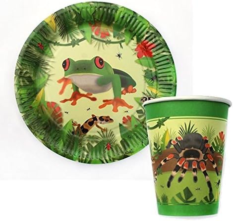Creepy Crawly / Insect / Reptile Party Paper Plates and Cups for 24 GUESTS