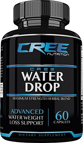 CREE Nutrition Water Drop Advanced Water Weight Loss Support - Maximum Strength Herbal Diuretic Blend - 60 Capsules - Made in the USA CREE Nutrition Water Drop Advanced Water Weight Loss Support - Maximum Strength Herbal Diuretic Blend - 60 Capsules - Made in the USA