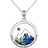 Acun Mustard Seed Necklace Stainless Steel Inspirational Faith Jewelry with Mountain Pendant Gift for Women & Men