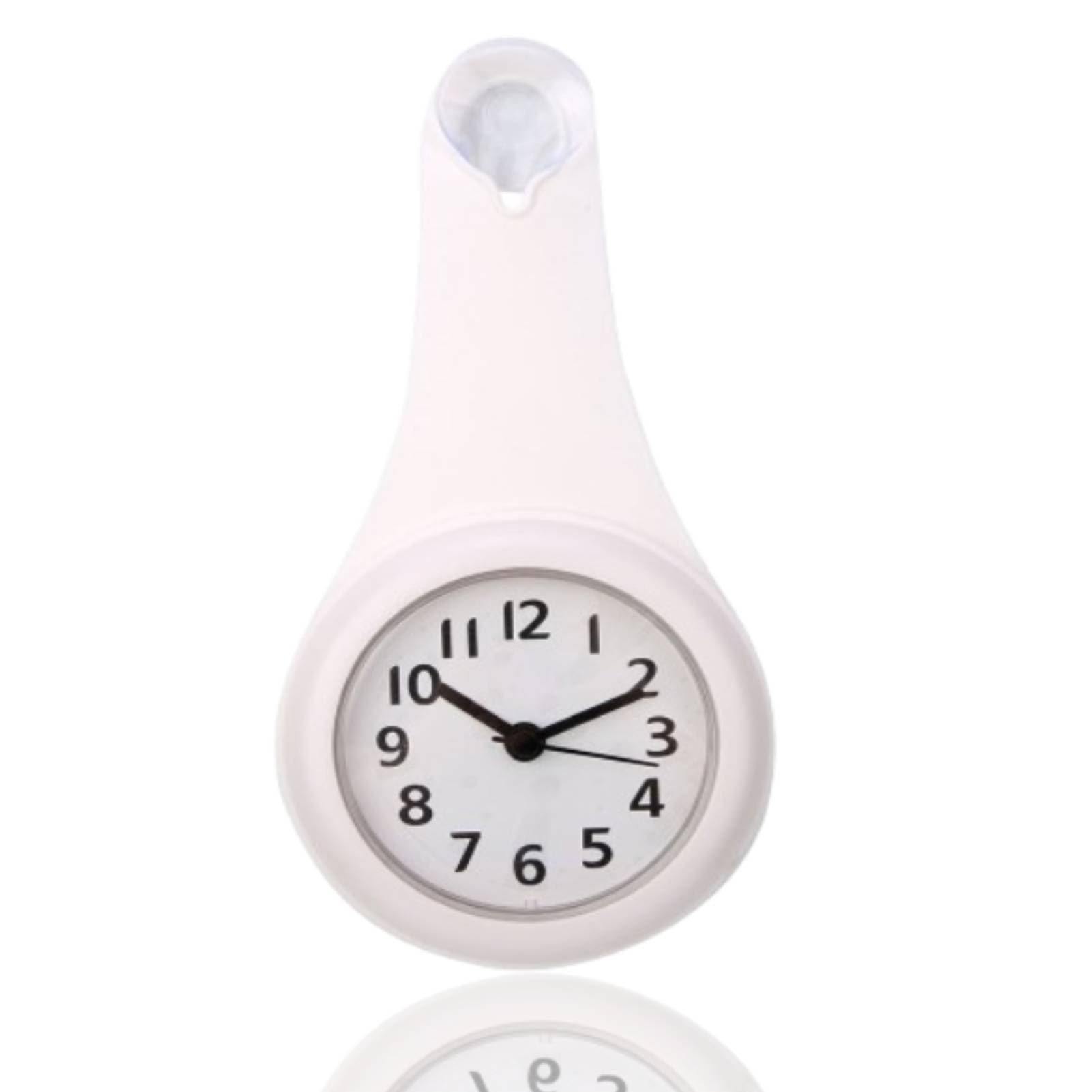 HERCHR Bathroom Clock Shower Clock,Waterproof Silent Wall Bathroom Small Digital Clock with Hanging Shower Rope for Kitchen,4.1×1.8×8.7 inch — image 1