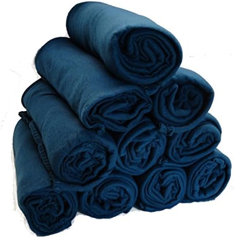 50 x 60 Inch Fleece Throw Blanket Wholesale Case Pack 10 (Navy)