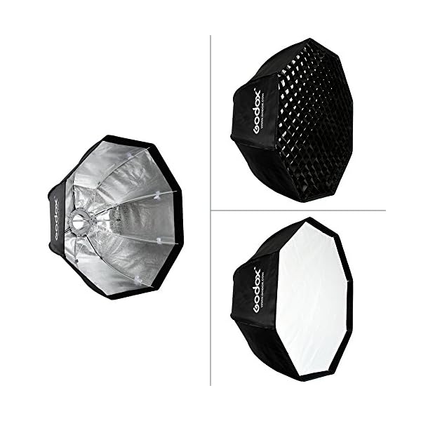 Godox SB-UE Softbox, 80 cm tragbar achteckig Softbox mit Bowens-Halterung für Blitzgerät – Bild 7