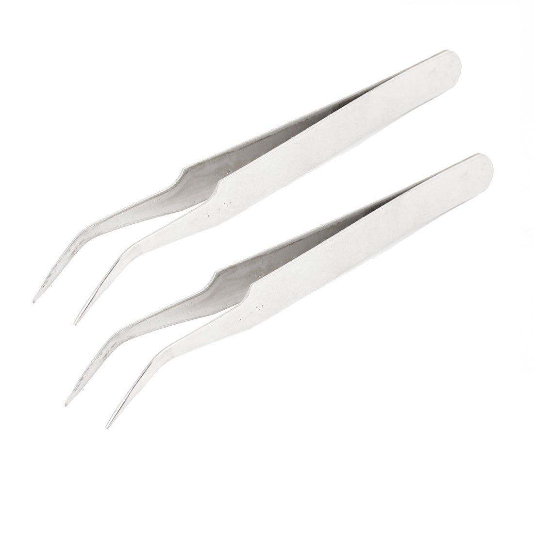 sourcingmap New Watch Repair Tool Bent Tweezers 120mm Length 2 Pcs