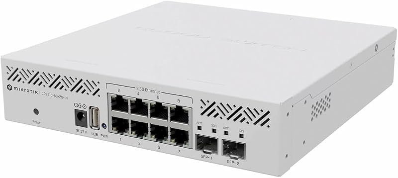 MikroTik CRS310-8G 2S IN L3 Smart Managed Switch 2.5G Ethernet