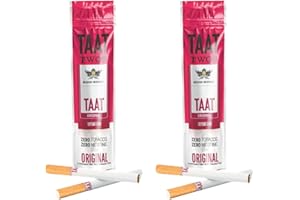 TAAT TWOS Herbal Cigarettes - Natural, Nicotine-Free, Tobacco-Free - Natural Herbal Smoking Blend Alternative with 30mg Extract for Adults - Full Flavors, Delicate Taste - 4-Stick Packs (Original)