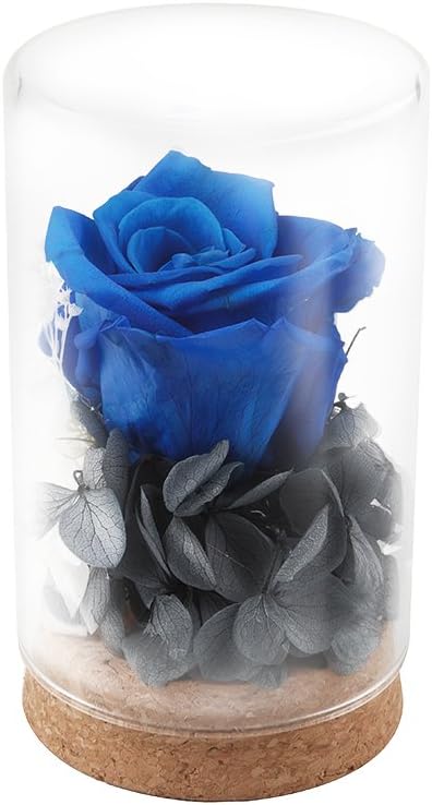 HQQD Handmade Preserved Flower Rose, Never Withered Roses, Upscale Immortal Flowers,Gifts for Women,Her,Girls,Sister, Mother's Day,Valentine's Day, Anniversary, Birthday,Wedding (Blue Rose)
