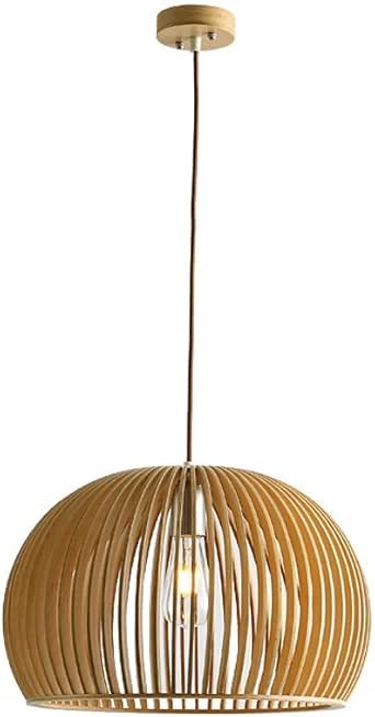 Lámpara colgante, jaula de madera maciza, fuente de luz E27, utilizada