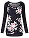 Cestyle Banded Bottom Shirts for Womens Crew Neck Long Raglan Sleeve Casual Pullover Sweatshirt