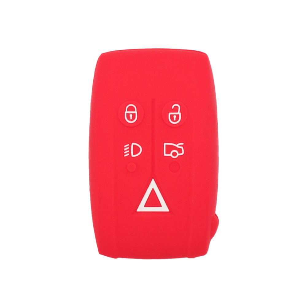 BROVACS Silicone Cover Protector Case Holder Skin Jacket Compatible with JAGUAR 5 Button Smart Remote Key Fob CV4983 Red